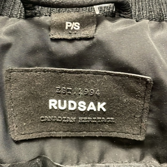 Rudsak - Classic Long Coat Jacket With Hood Old Money - Black  Petite Small - Picture 2 of 13